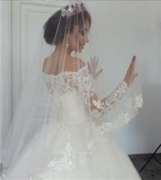 

one layer 3m15m soft tulle bride wedding veils lace applique edge bridal veils headpieces hair accessories97529153417669, Black