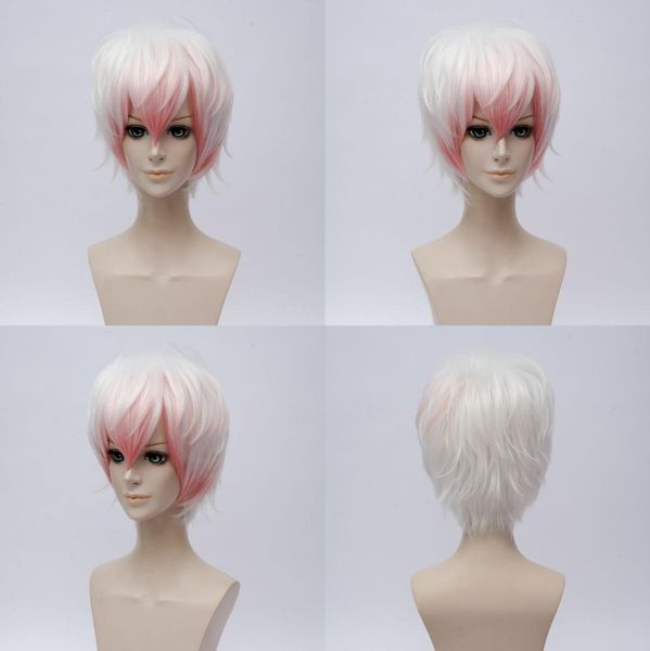 

mystic messenger saeran game costume cosplay wig0123458743391, Black;brown
