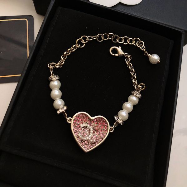

designer bracelets vintage cciity charm bracelet pearl luxury jewelry crystal women accessories bb1, Golden;silver