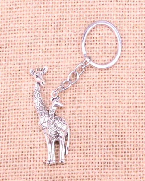 

5422mm giraffe deer keychain new fashion handmade metal keychain party gift dropship jewellery5570231, Slivery;golden