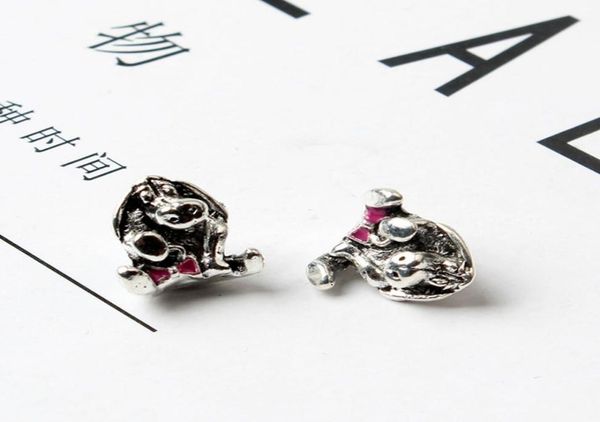 

cute animal big hole alloy charm bead fashion women jewelry stunning design european style for diy bracelet bangle panza005209853580, Black