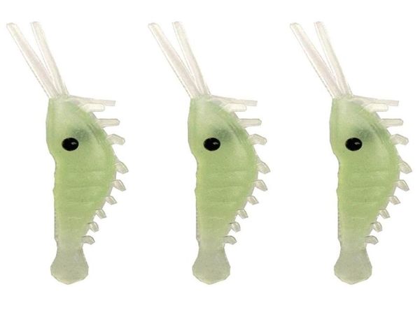 

300pcs soft silicone luminous shrimp fishing lures 35cm small freshwater fishing lure bait7718294
