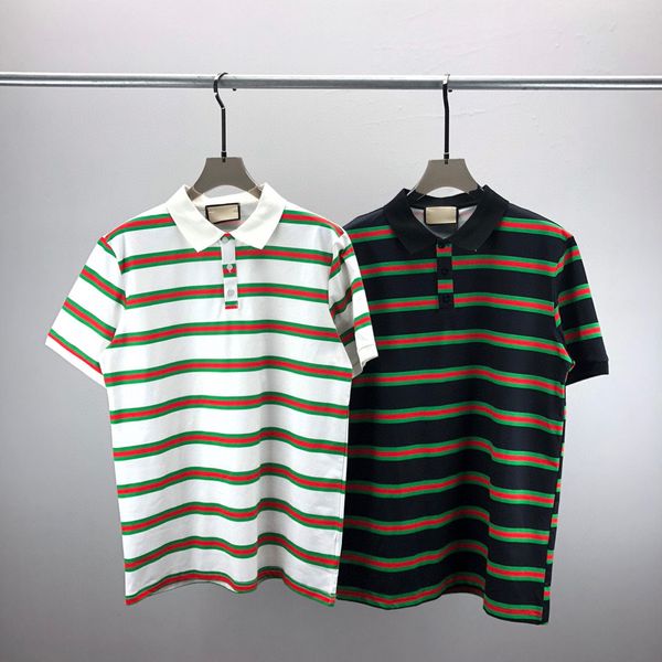 

men's plus tees & polos round neck embroidered and printed polar style summer wear with street pure cotton t-shirts 438, Black