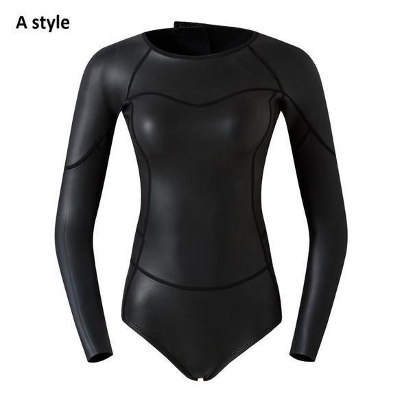 

2mm smooth skin one piece long sleeve diving wetsuit for women scuba diving snorkeling surfing wetsuit9430574