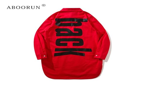 

aboorun hip hop men039s longline shirts oversize printed shirts couples fashion long sleeve streetwear x17212739920, White;black