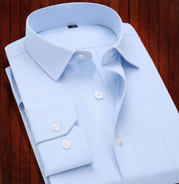 

wholenew arrived 2016 mens work shirts brand long sleeve striped twill men dress shirts white male shirts 4xl 13colors9927450, White;black