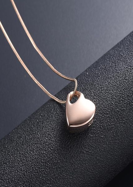 

lkj9960 rose gold blank engravable heart cremation pendant funeral casket loss of love memorial urn locket hold love one ashes k1826885, Silver