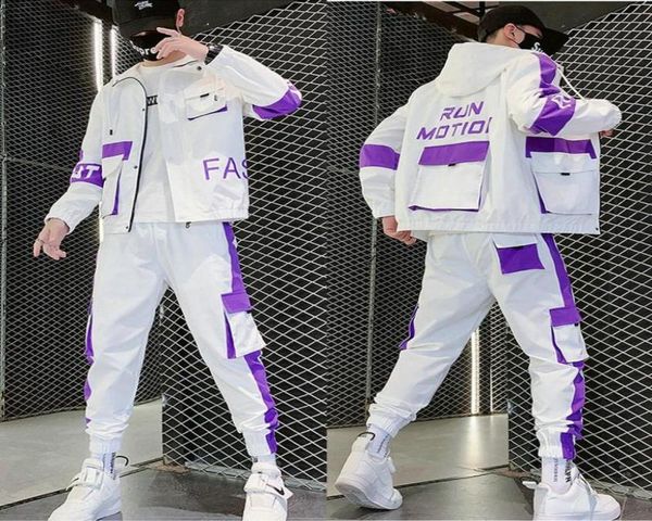 

men039s tracksuits 2021 men fashion tracksuit spring autumn 2pc sweatshirt sweatpants set patchwork slim fit sweat suits8881628, Gray