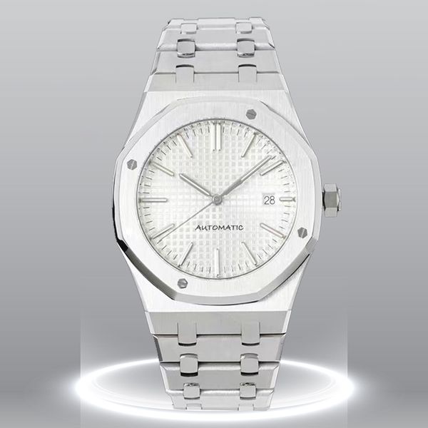 

mens automati ccouple watches movement watches 41mm full stainless steel luminous waterproof brand watch couples style classic wristwatches, Slivery;brown