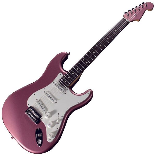 

collection hybrid ii st burgundy mist metallic with match electric guitar
