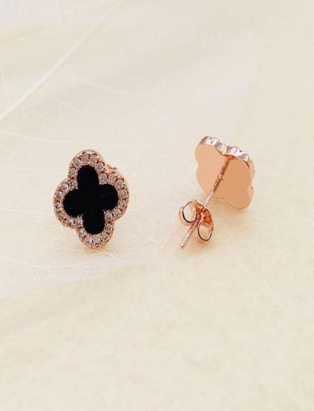 

luxury designer jewelry women earrings four leaf clover designer earings pair for engagement gift silver gold designer earrin7753728, Golden