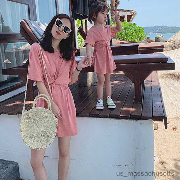 

family matching outfits mommy and me outfit family matching clothes outfits women girls dress family dress summer short sleeve mother daught, Blue