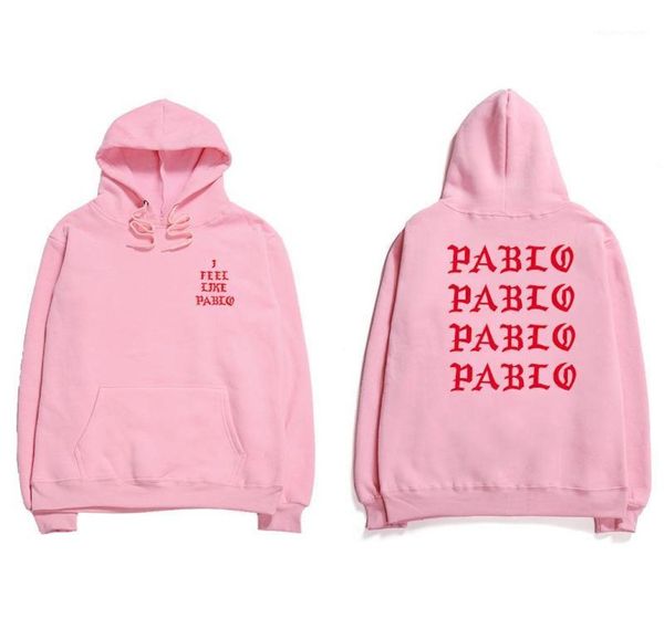 

19ss hip hop hoodies men i feel like pablo streetwear hoodie sweatshirts letter print hoodie club13475512, Black