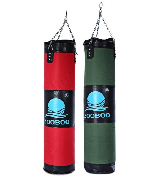 

100cm boxing punching bag fitness sandbags striking drop hollow empty sand bag with chain martial art training punch target2056222