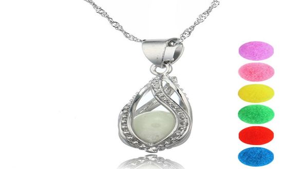 

pearl cage water drop jewelry locket pendant findings cage essential oil diffuser locket for oyster pearl fiber ball9831217, Silver
