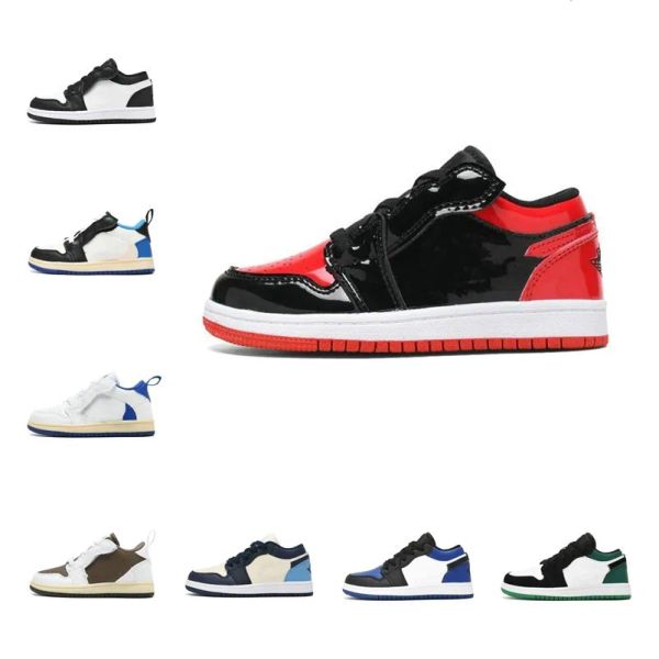 

kids 1 1s jumpman basketball shoes for sale 1s low kids sports sneakers boys girls kid youth baby infants trainers size 26-35''gg&, Black