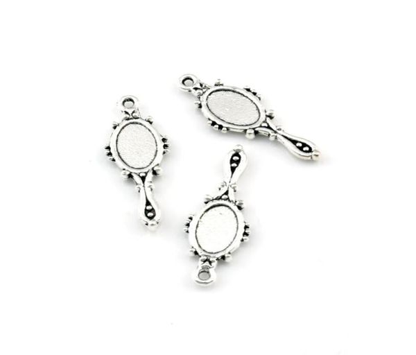 

150pcslot antique silver alloy devil mirror charms pendants for jewelry making bracelet necklace diy accessories 10x27mm a5888364412, Bronze;silver
