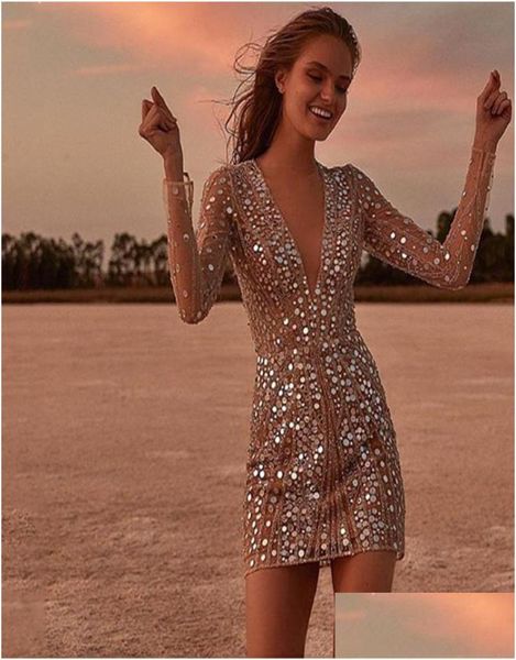 

evening dresses elegant robe de soiree zipper women party dresses plus size v neck sequin formal gowns drop delivery w dhoxi5489764, Black;red