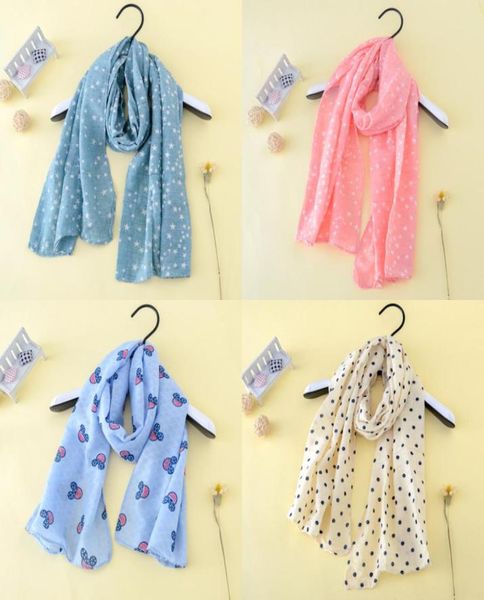 

14040cm new fashion kids star print scarf spring cotton neckerchief baby boys girls cute pentagram warm shawl and scarves5923489, Red;brown