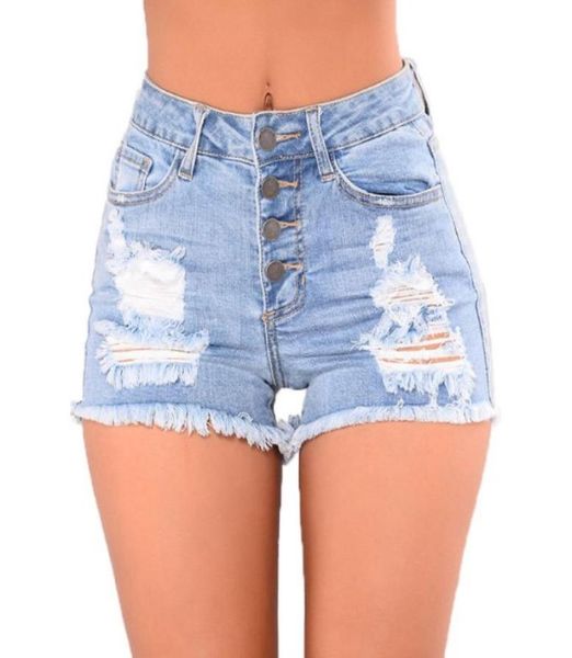 

womens denim shorts summer slim hole fashion style female vintage shorts asian size s2xl 4720982, White;black