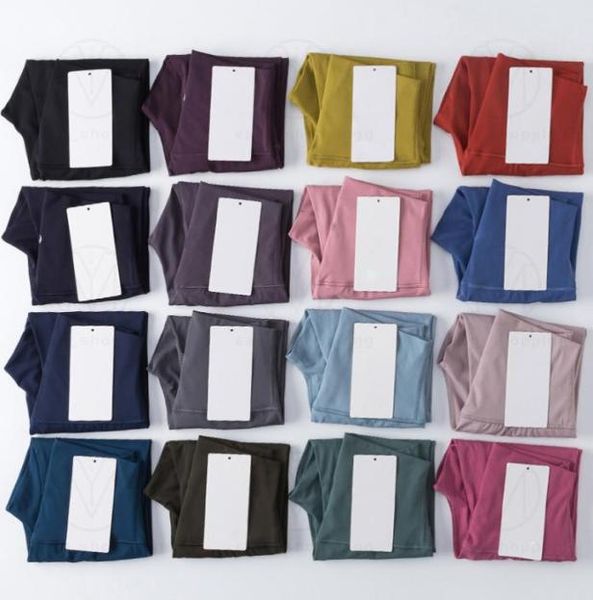 

yoga outfit womens designers solid color leggings pants high waist leg clothes aligns legging yogas sports elastic fitness ov9418902