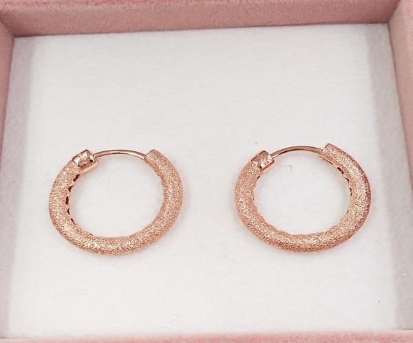 

matte brilliance hoop earrings authentic 925 sterling silver studs p rose fits european p style jewelry andy jewel 2878170124, Golden;silver