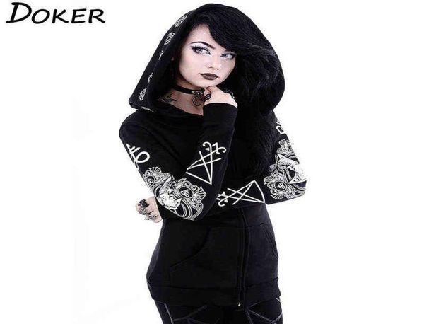 

5xl gothic punk print hoodies sweatshirts women long sleeve black jacket zipper coat autumn winter female casual hooded 200927265650