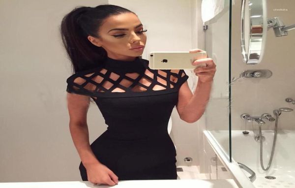 

women hollow out bodycon dresses short sleeved summer mini dresses lady party fashion sheath solid color dresses112724652, Black;gray