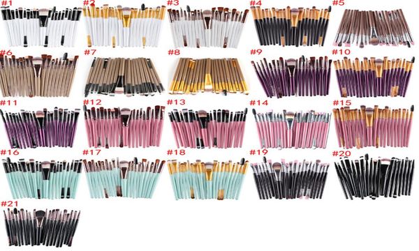 

most popular 21style different colors makeup brushes 20pcs1set blusher eyeshadow outline brushes mix together9486565
