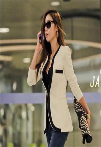 

autumn and winter women suits slim coat casual blazers and jackets one button suit ol outerwear ladies blaser mulheres8450185, White;black