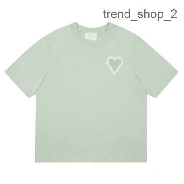 

2023 designers amiparis shirit spring classic heart solid color big love round neck heart short sleeve t-shirt for men and women amis 27 zsy, White;black