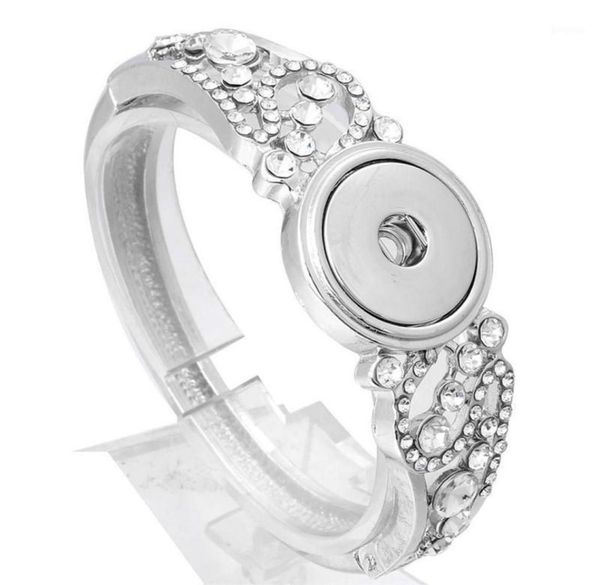 

charm bracelets snap bracelet diy charms crystal bangles with flower fit 18mm buttons for women jewelry ze37313043785, Golden;silver