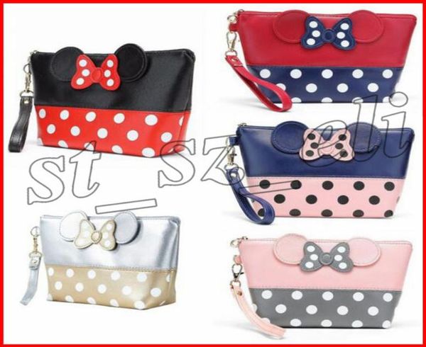 

mouse cute clutch bag bowknot makeup bag cosmetic bag for travel makeup organizer and toiletry 5 types8849796
