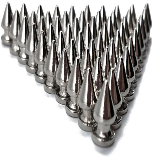 

tsunshine components 12mm silver color alloy metal tree punk spikes and studs metallic screwback for diy leathercraft jewelry ma6094597, Blue;slivery