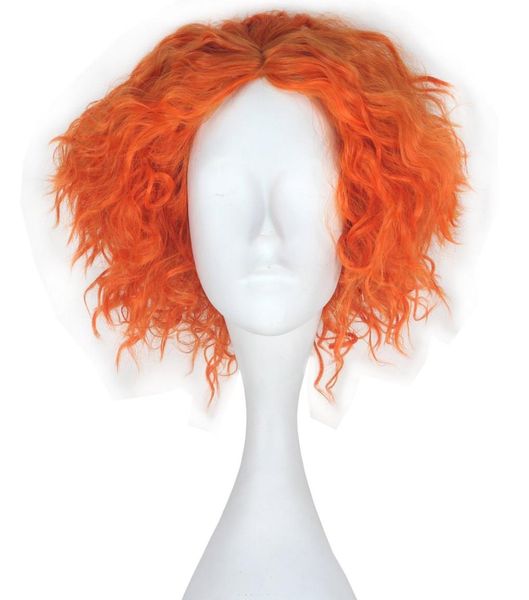 

mad hatter wig cosplay orange costume accessory halloween5984005, Black