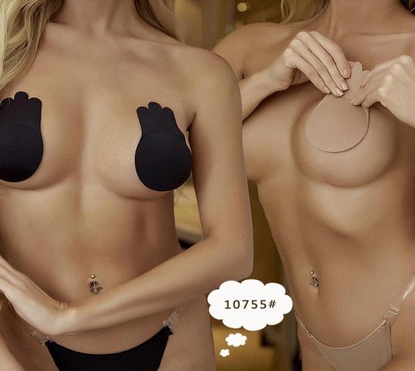 

women039s close fitting silicone intimates accessories invisible comfortable breast patch breathable strapless anti droop bra 16667889, Black;white