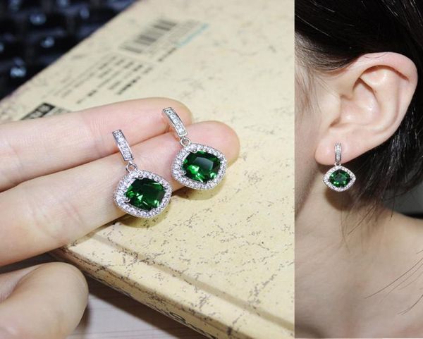 

women drop dangle earrings with cubic zirconia fashion gold color plated ladies daily wearing jewelry for christmas gift7629521, Silver