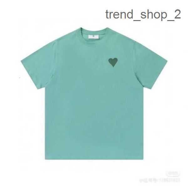 

2023 designers amiparis shirit spring classic heart solid color big love round neck heart short sleeve t-shirt for men and women amis 16 ium, White;black