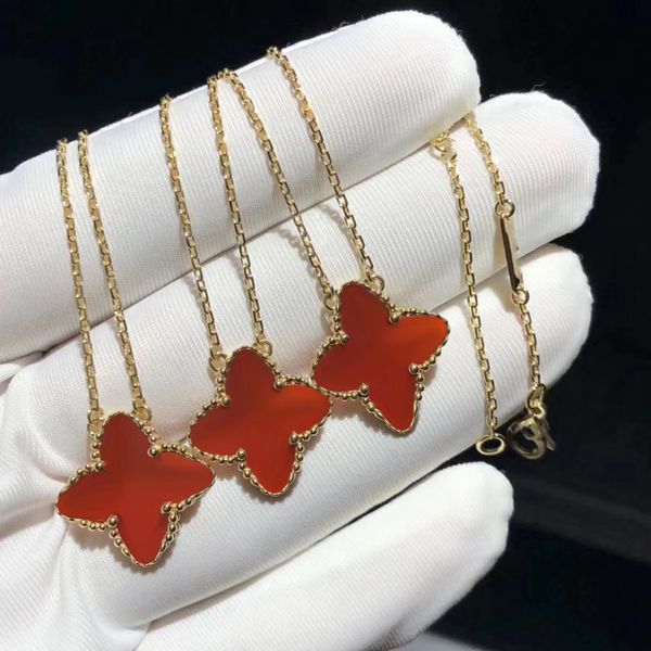 

classic fashion chain clover necklace for women 4/four leaf flower 18k gold titanium steel charm party wedding mother's thanksgiving gi, Silver