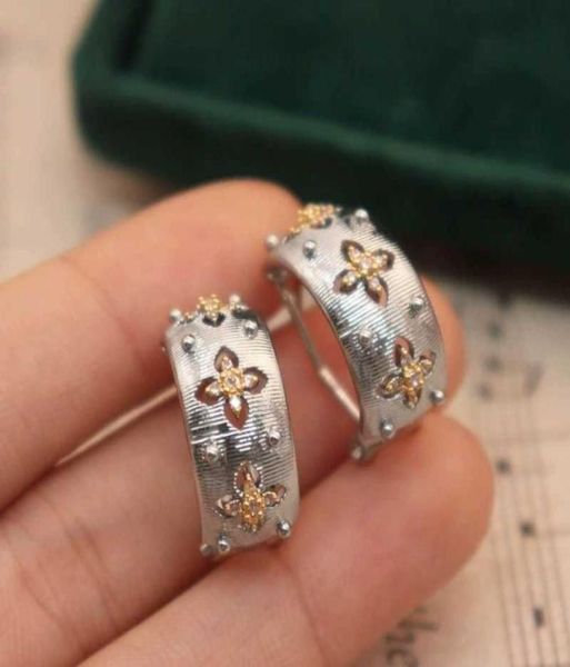 

designer bucelati woman earrings autumn and winter earrings female four leaf grass allergic ner88911661, Golden;silver
