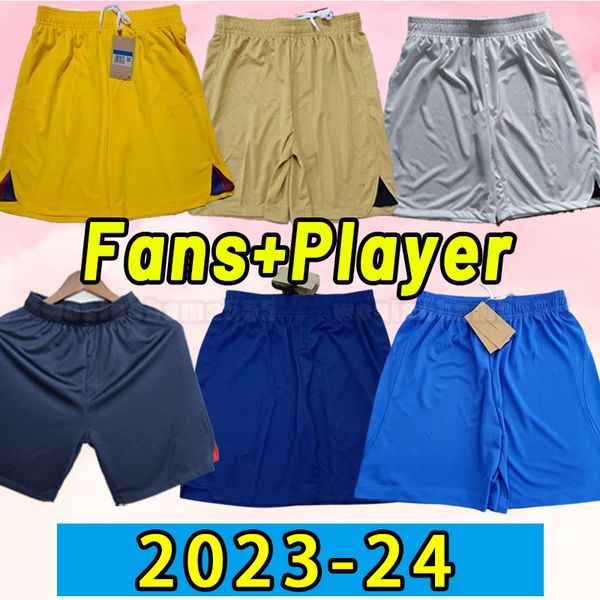 

2023 2024 ansu fati pedri soccer shorts 23 23 lewandowski gavi adama ferran raphinha f. de jong dest men barcelona fans player version footb, Black;red