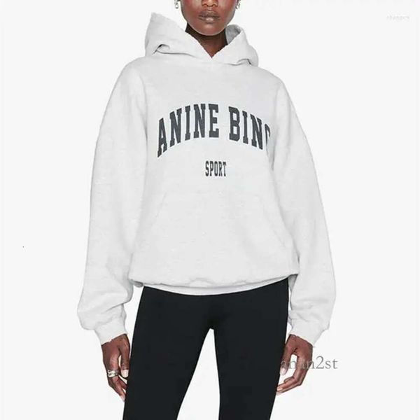 

women's hoodies women solid color fleece letter print long sleeve loose simple autumn winter 2022 ladies casual hooded sweatshirts, Black