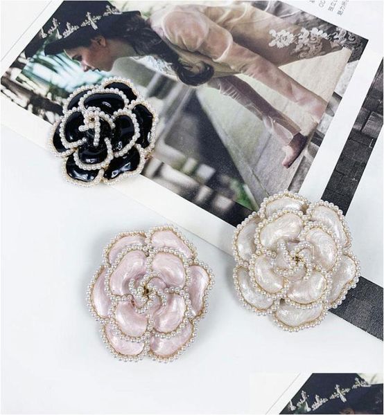 

pins brooches flowers pearl pins flower brooch broach jewlery style for women drop delivery jewelry dhuts5239775, Gray