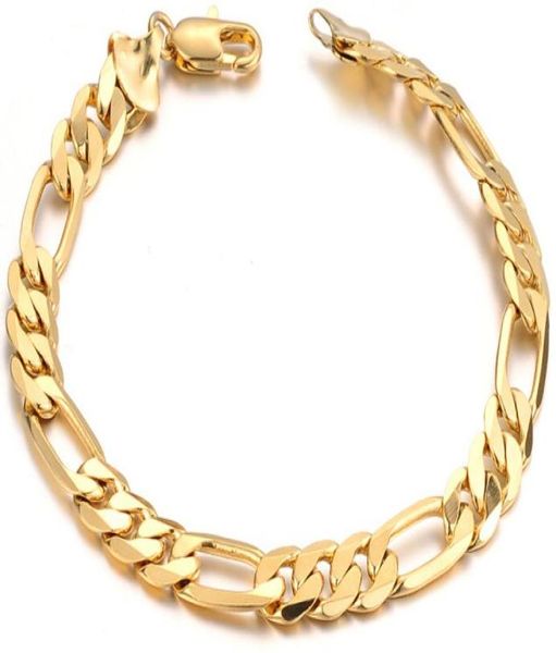 

18 k gold filled the man bracelet factory direct whole bracelet8011800, Black