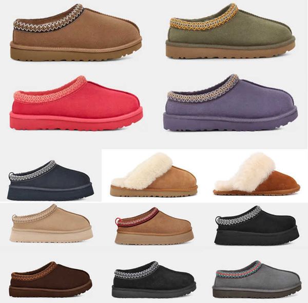 

slippers boots designer sheepskin women tasman lady tazz suede chestnut fur sides ultra mini platform boot booties luxury slip-on shoes uppe, Black