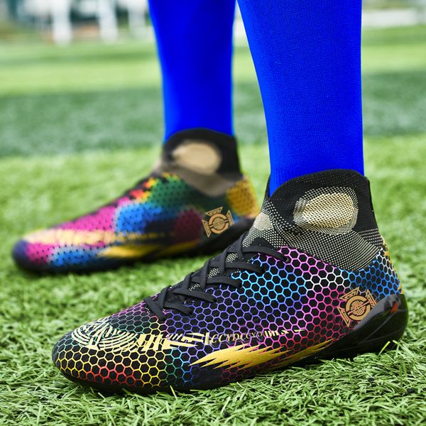 

dress shoes hightquality soccer shoes competition training anti slip wear resistant fustal football boots chuteira society 230810, Black