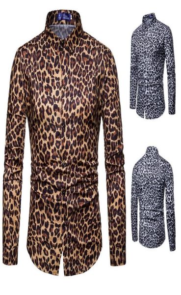 

fashion mens long sleeve shirts for summer leopard print hawaii holiday vacation clothes man shirt 1815c8019499091, White;black