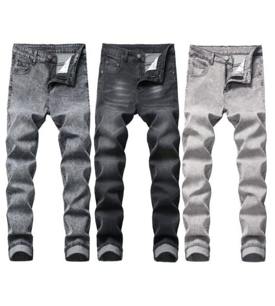 

men039s jeans motorcycle men bleached vintage washed denim destroyed skinny pencil pants in 3 colors gray1039365, Blue