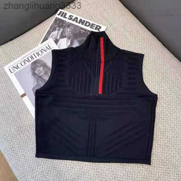 

women sweater wool knits tees zipper neck adjust with letter striped necks lady slim sweaters sleeveless shirts spring autumn style size s-, White