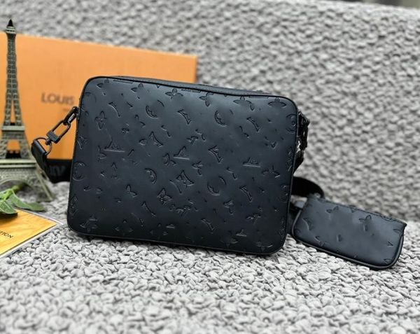 

designer bag embossing cross body bag 3 piece set in luxury designer bags fashion messenger bags handbag for men size 25*18*7cm